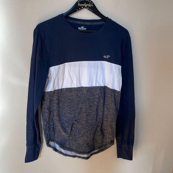 Hollister Long Sleeve Color Block Shirt - Picture 1 of 6